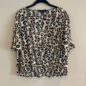 Sanctuary Cheetah Blouse - size small